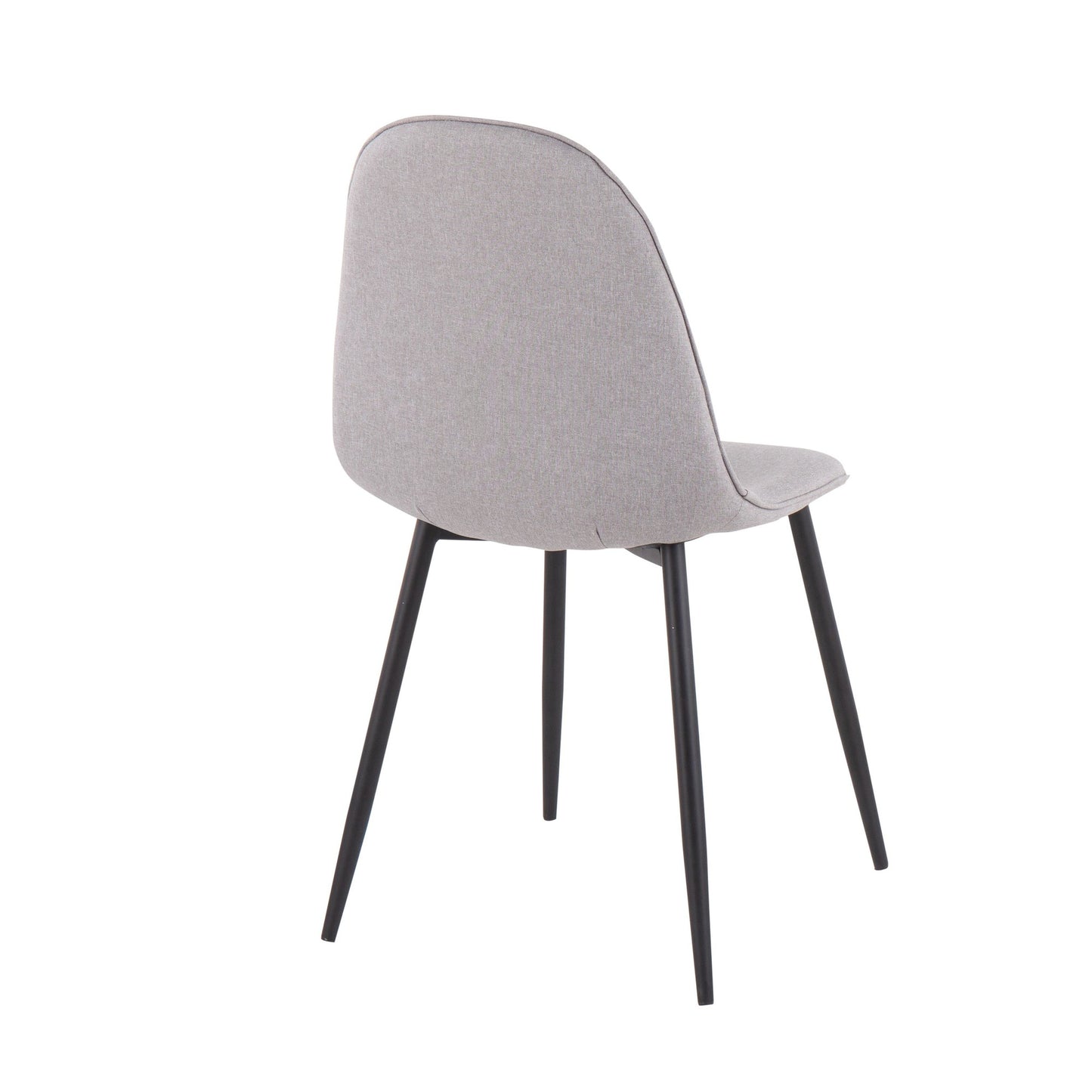 Pebble Contemporary Chair in Gold Steel and Beige Fabric   - Set of 2