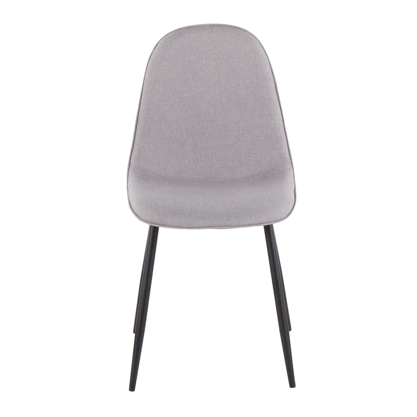 Pebble Contemporary Chair in Gold Steel and Beige Fabric   - Set of 2