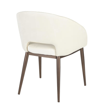 Renee Contemporary Chair in Black Metal Legs and Grey Fabric