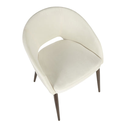 Renee Contemporary Chair in Black Metal Legs and Grey Fabric