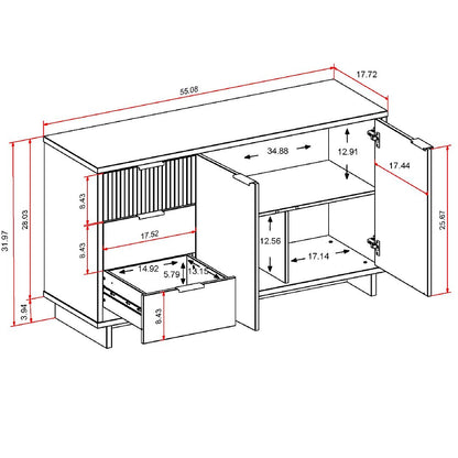 Manhattan Comfort Granville 55.07 Sideboard
