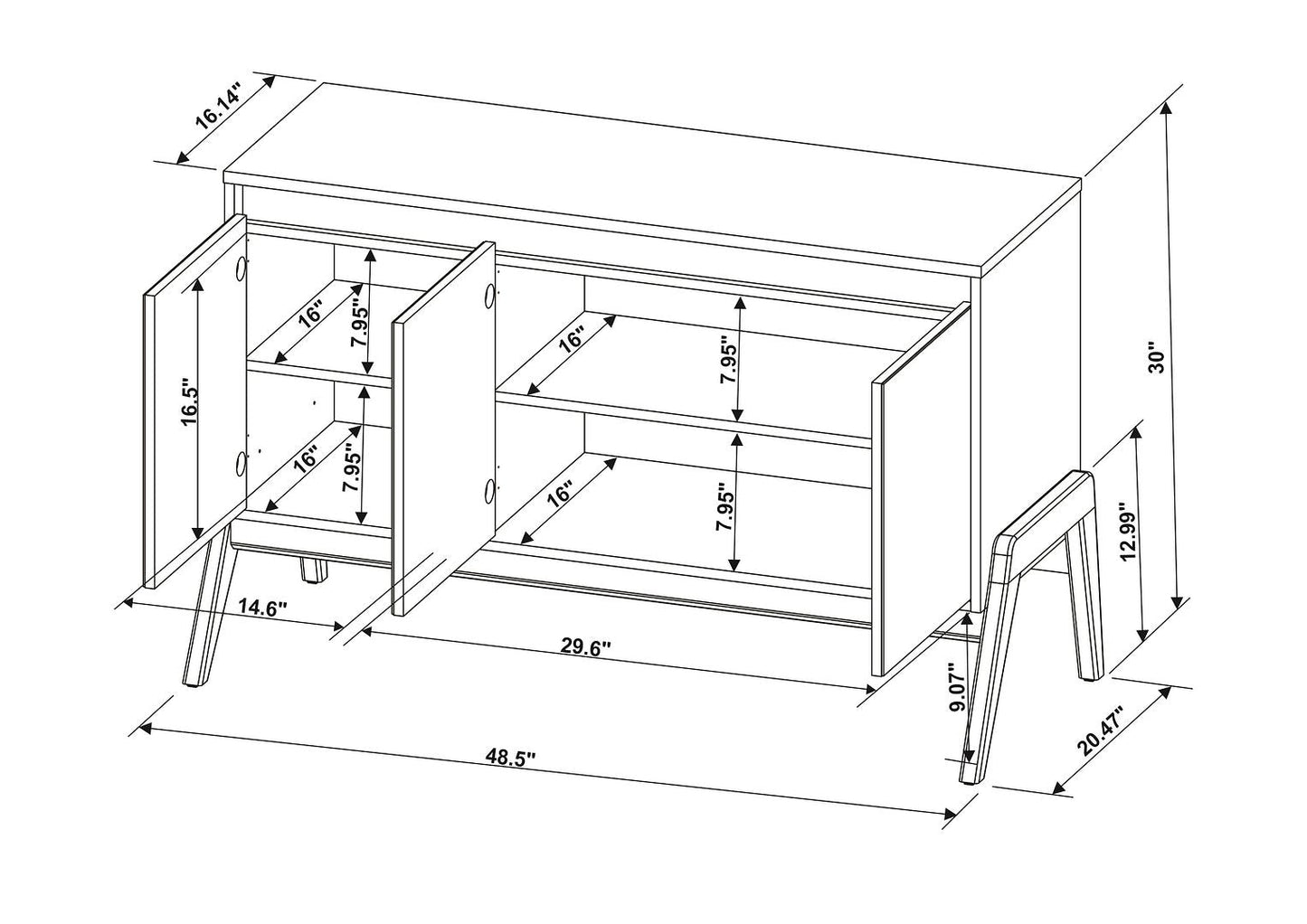 Manhattan Comfort Gales 48.50 Sideboard