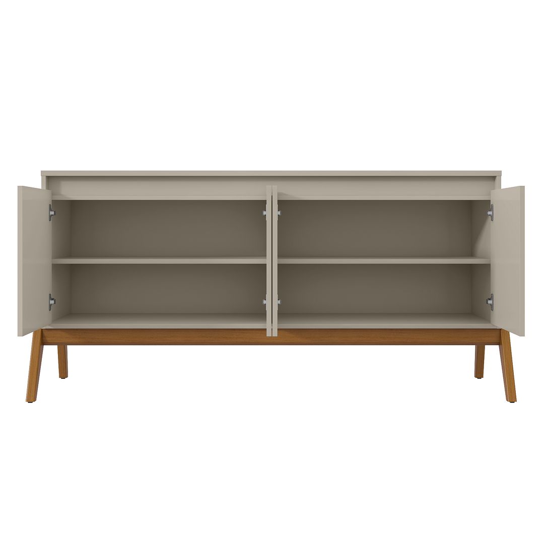 Manhattan Comfort Mid-Century Modern Gales 63.32 Sideboard with Solid Wood Legs