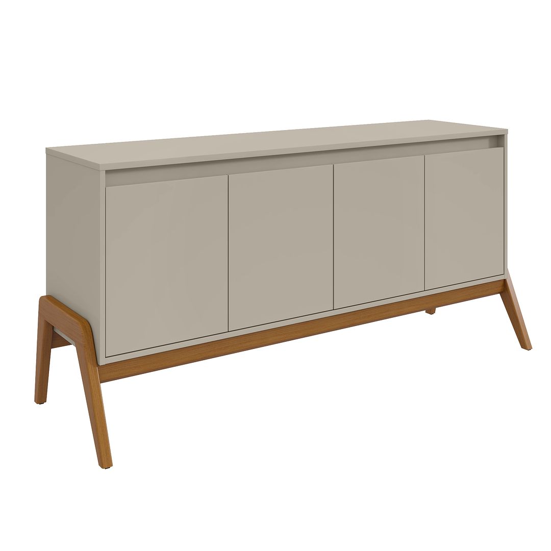 Manhattan Comfort Mid-Century Modern Gales 63.32 Sideboard with Solid Wood Legs