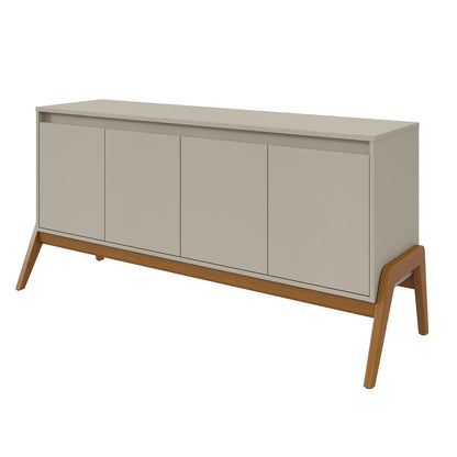 Manhattan Comfort Mid-Century Modern Gales 63.32 Sideboard with Solid Wood Legs