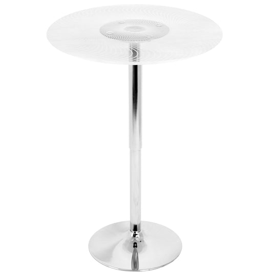 Spyra Contemporary Light Up Adjustable Bar Table