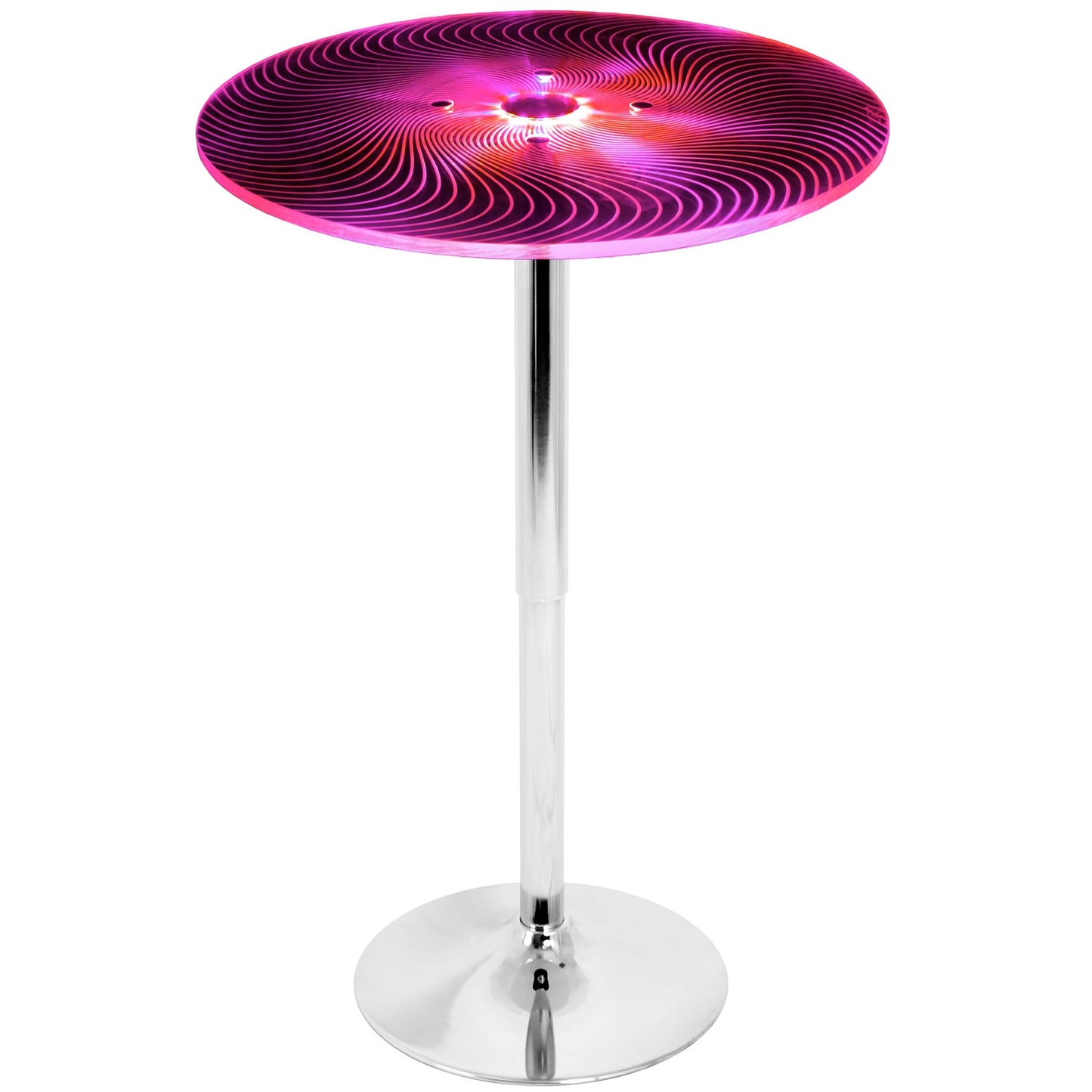 Spyra Contemporary Light Up Adjustable Bar Table