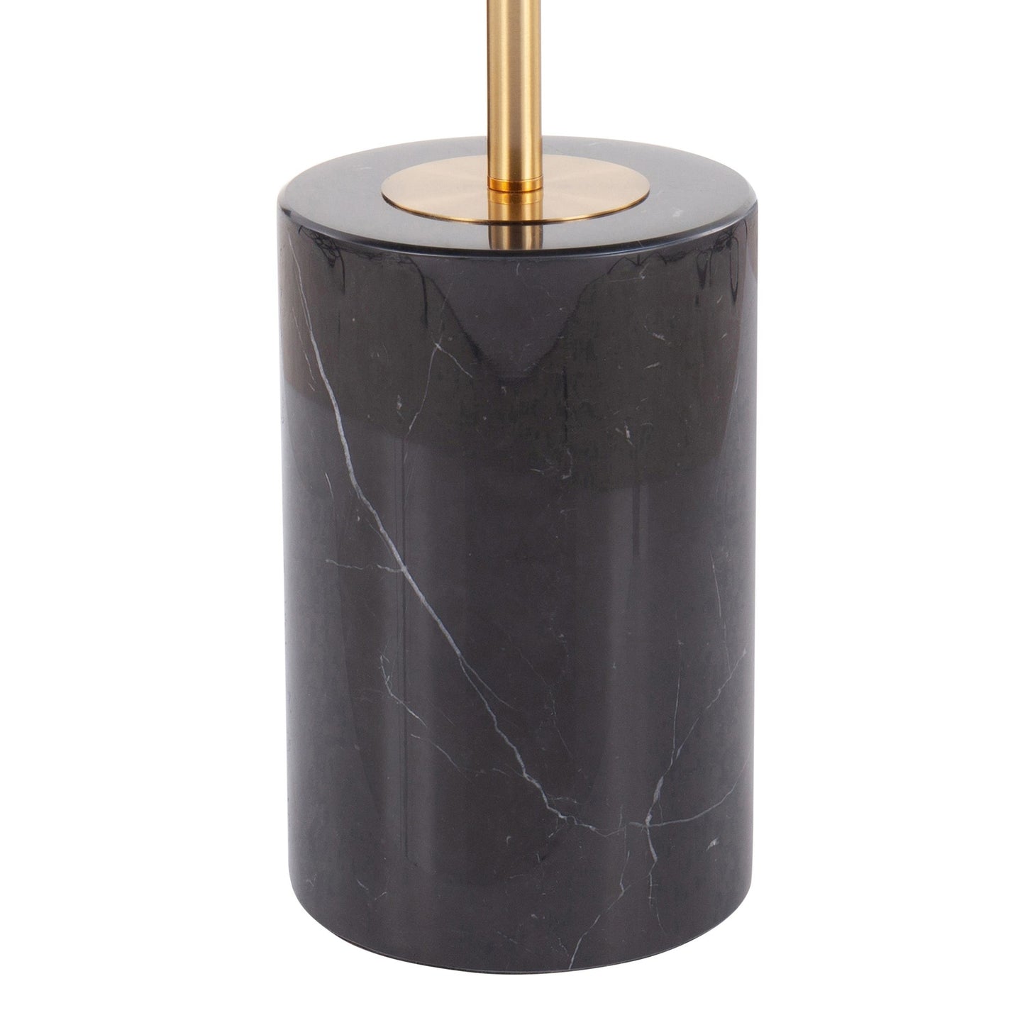 Symbol Contemporary Side Table in Gold Metal and White Marble