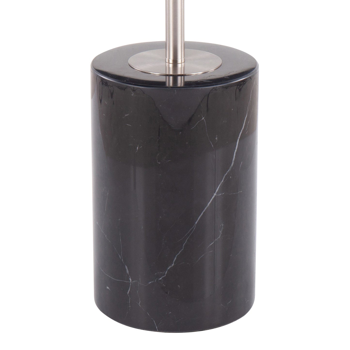 Symbol Contemporary Side Table in Gold Metal and White Marble