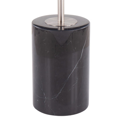Symbol Contemporary Side Table in Gold Metal and White Marble
