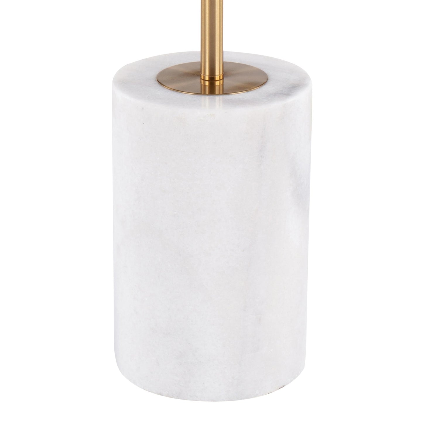 Symbol Contemporary Side Table in Gold Metal and White Marble
