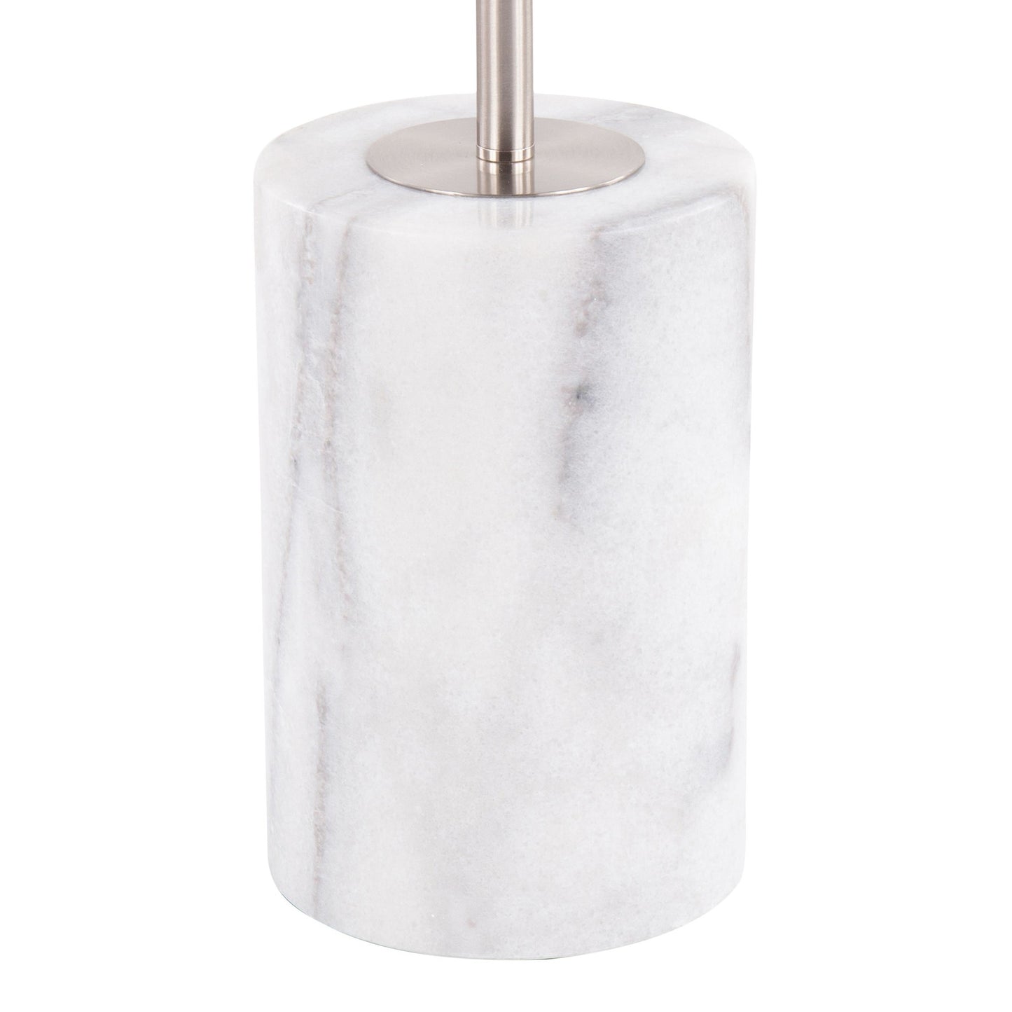 Symbol Contemporary Side Table in Gold Metal and White Marble