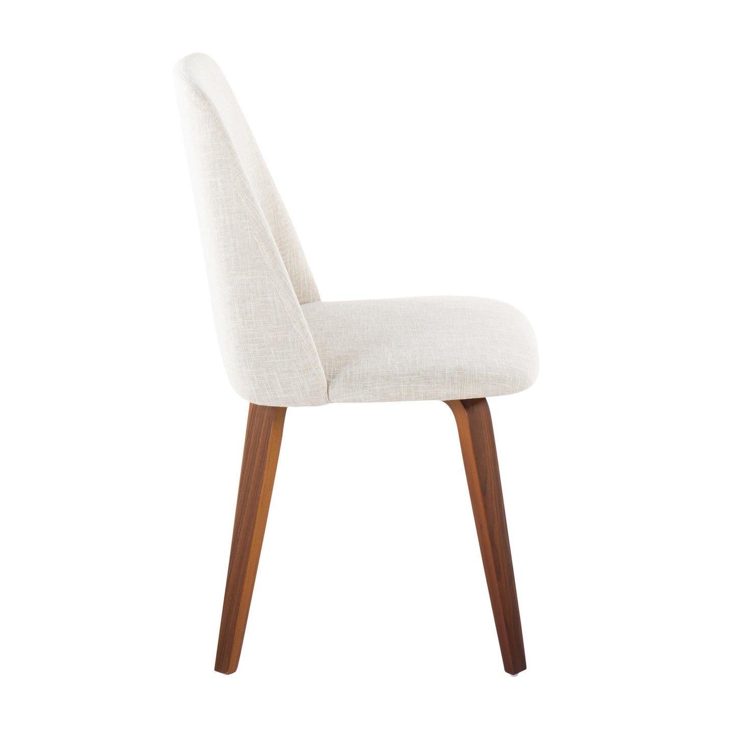 Toriano Contemporary Dining Chair in Black Wood and Camel Faux Leather by LumiSource - Set of 2