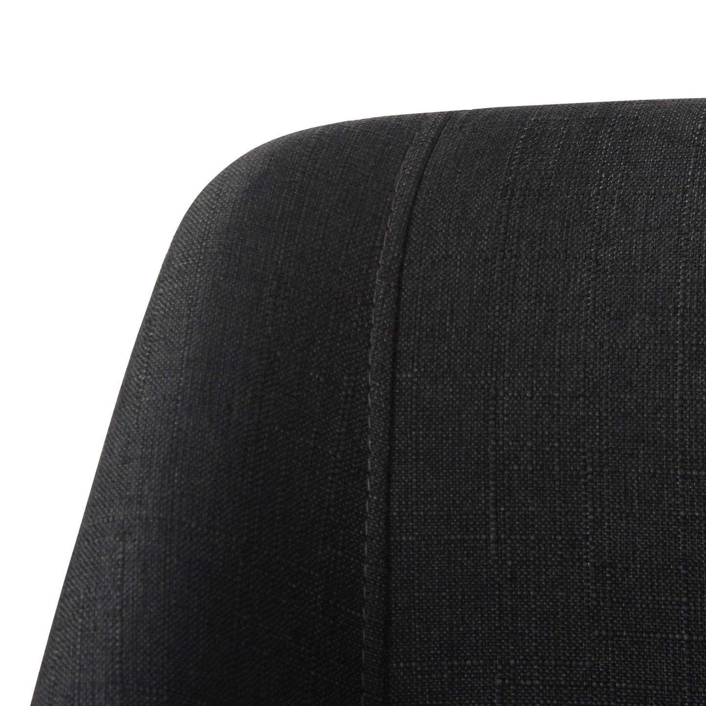 Valencia Mid-Century Modern Chair in Black Steel and Charcoal Fabric by LumiSource