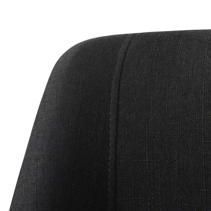 Valencia Mid-Century Modern Chair in Black Steel and Charcoal Fabric by LumiSource