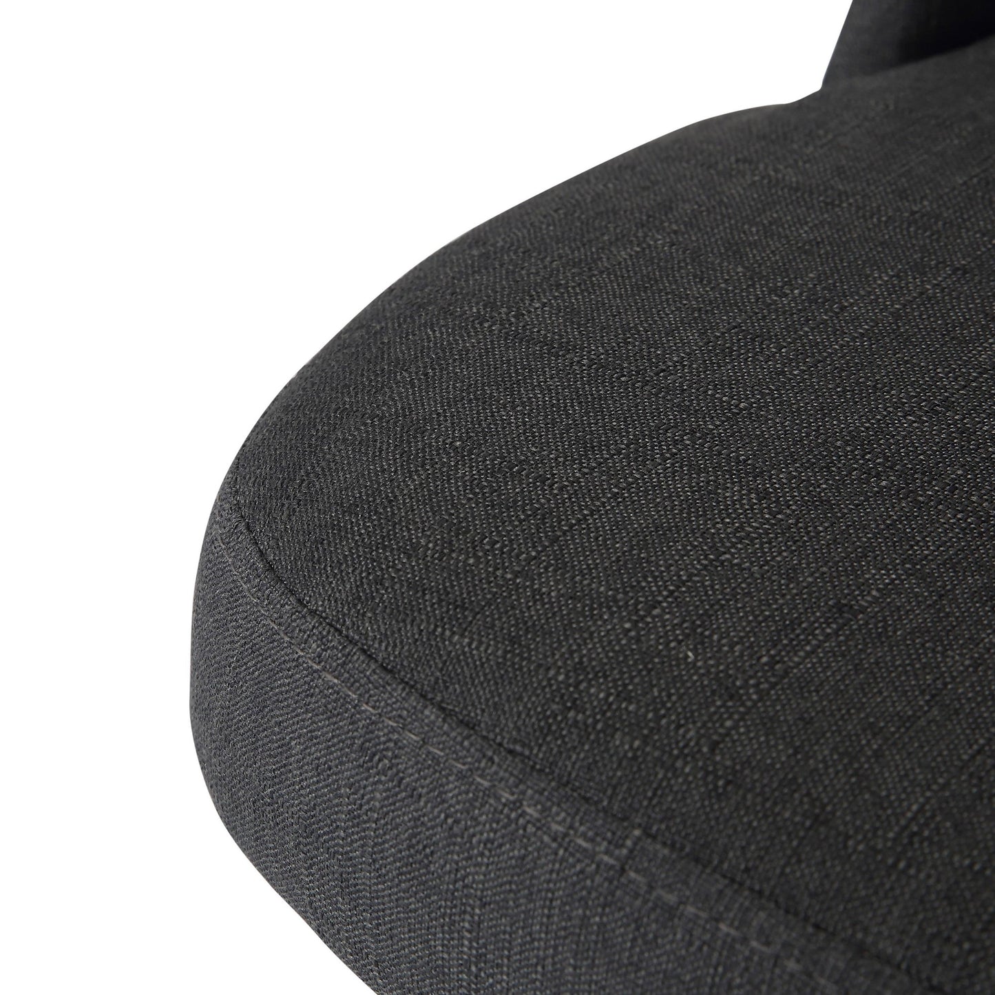 Valencia Mid-Century Modern Chair in Black Steel and Charcoal Fabric by LumiSource
