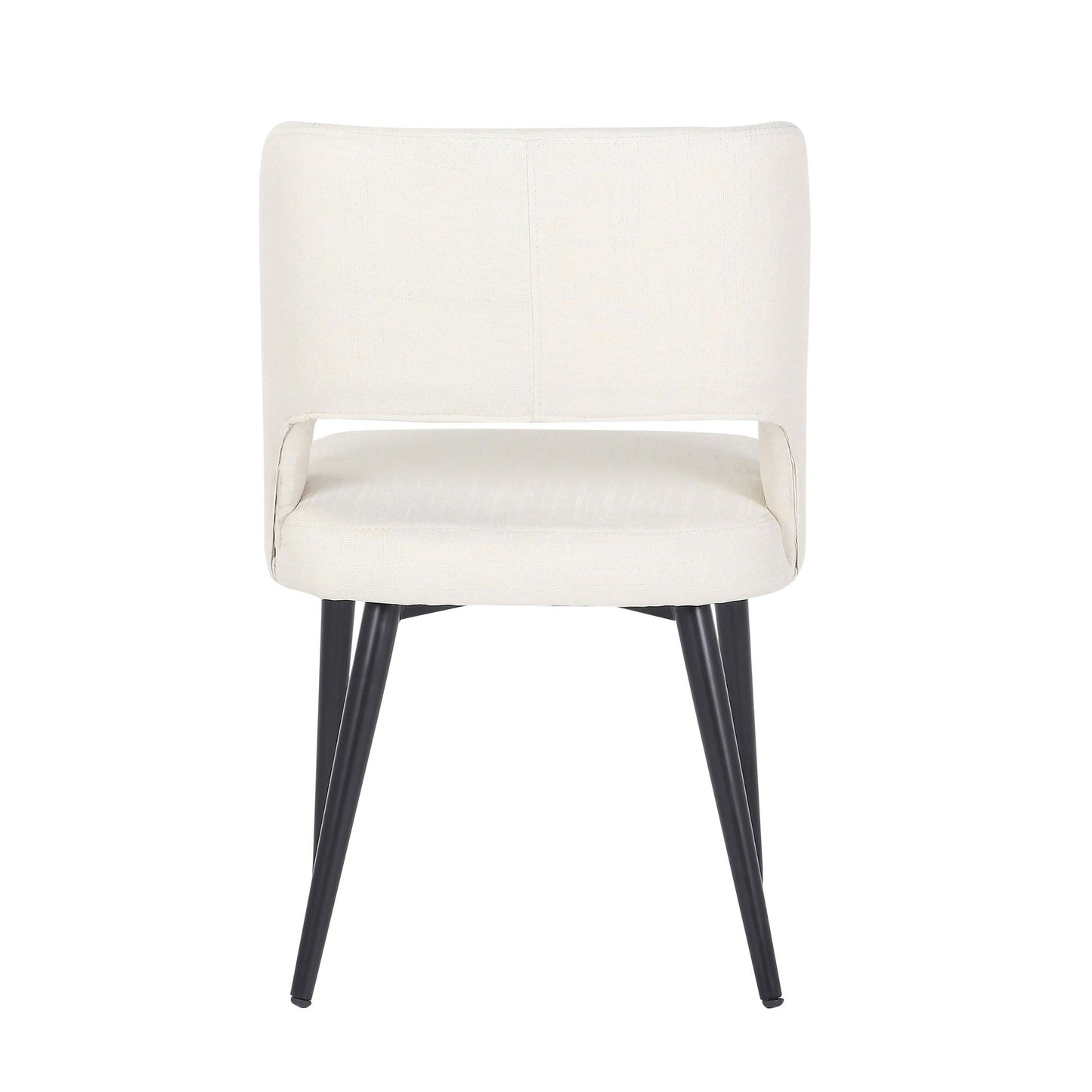 Valencia Mid-Century Modern Chair in Black Steel and Charcoal Fabric by LumiSource