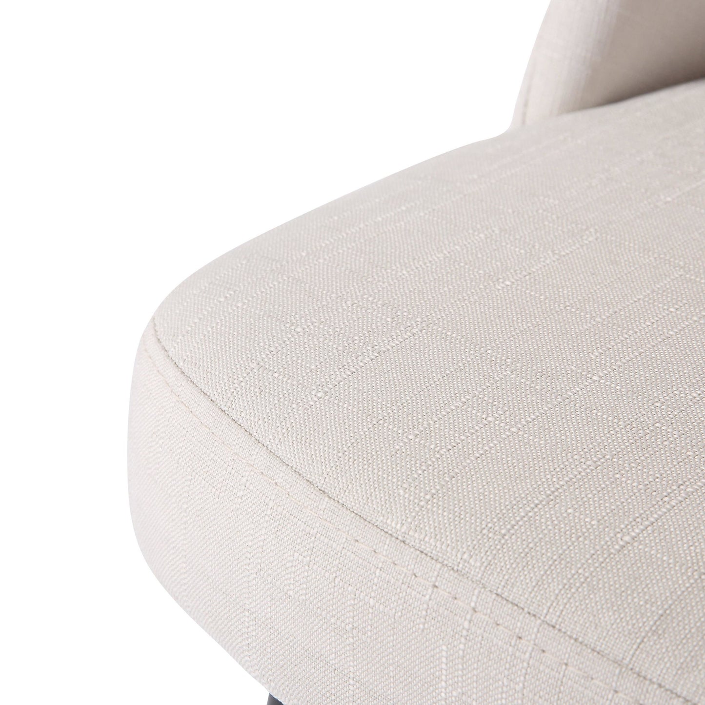 Valencia Mid-Century Modern Chair in Black Steel and Charcoal Fabric by LumiSource