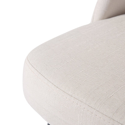 Valencia Mid-Century Modern Chair in Black Steel and Charcoal Fabric by LumiSource