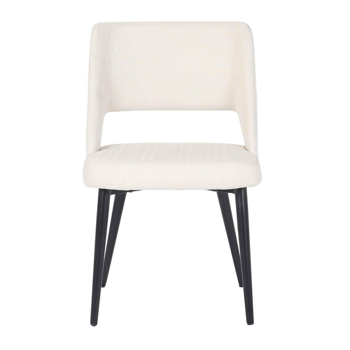 Valencia Mid-Century Modern Chair in Black Steel and Charcoal Fabric by LumiSource