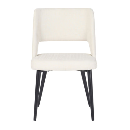 Valencia Mid-Century Modern Chair in Black Steel and Charcoal Fabric by LumiSource