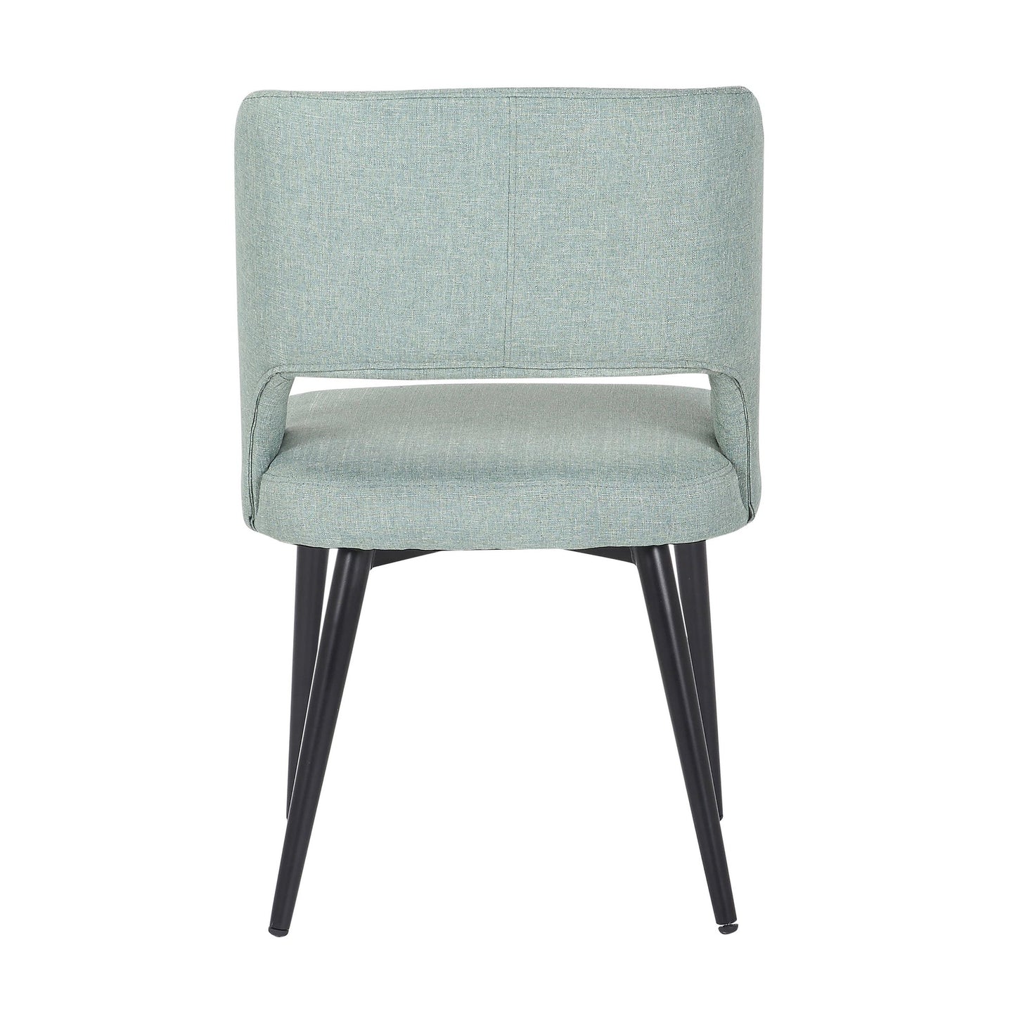 Valencia Mid-Century Modern Chair in Black Steel and Charcoal Fabric by LumiSource