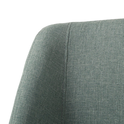 Valencia Mid-Century Modern Chair in Black Steel and Charcoal Fabric by LumiSource