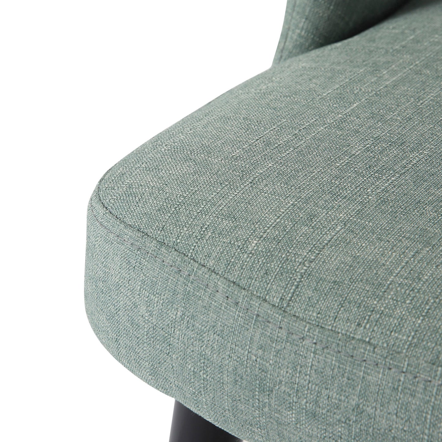 Valencia Mid-Century Modern Chair in Black Steel and Charcoal Fabric by LumiSource