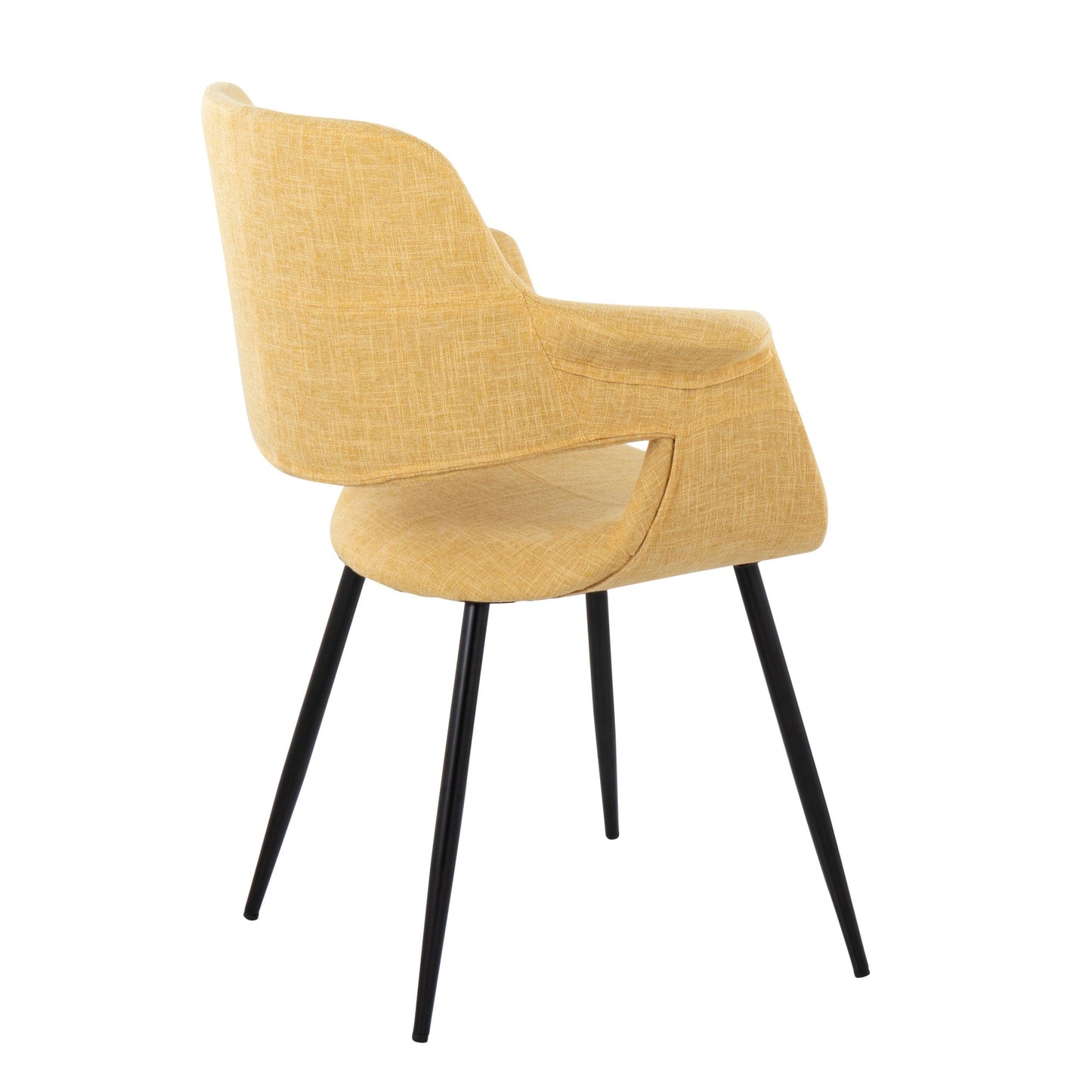 Vintage Flair Glam/Art Deco Chair in Gold Metal and Cream Fabric by LumiSource - Set of 2