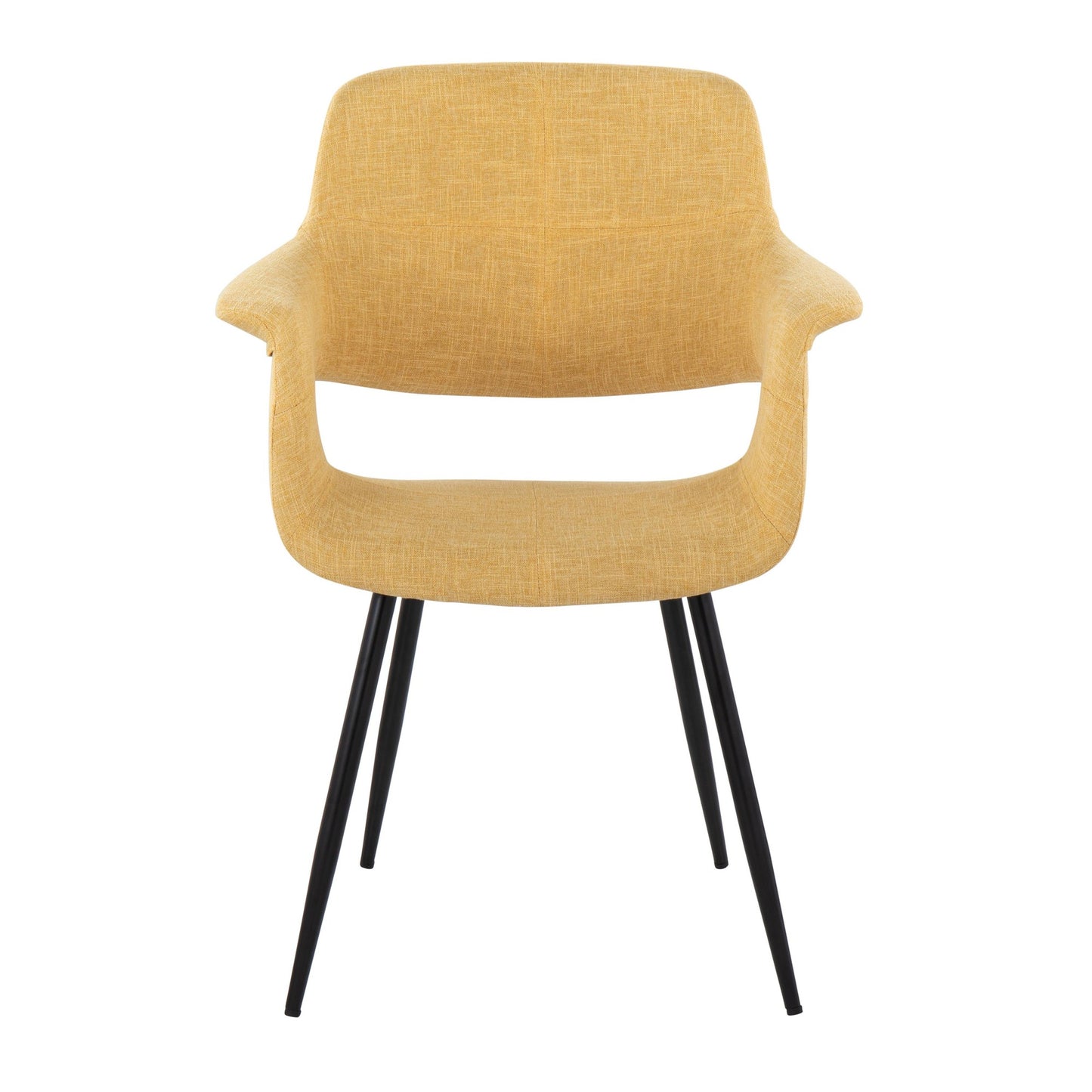 Vintage Flair Glam/Art Deco Chair in Gold Metal and Cream Fabric by LumiSource - Set of 2