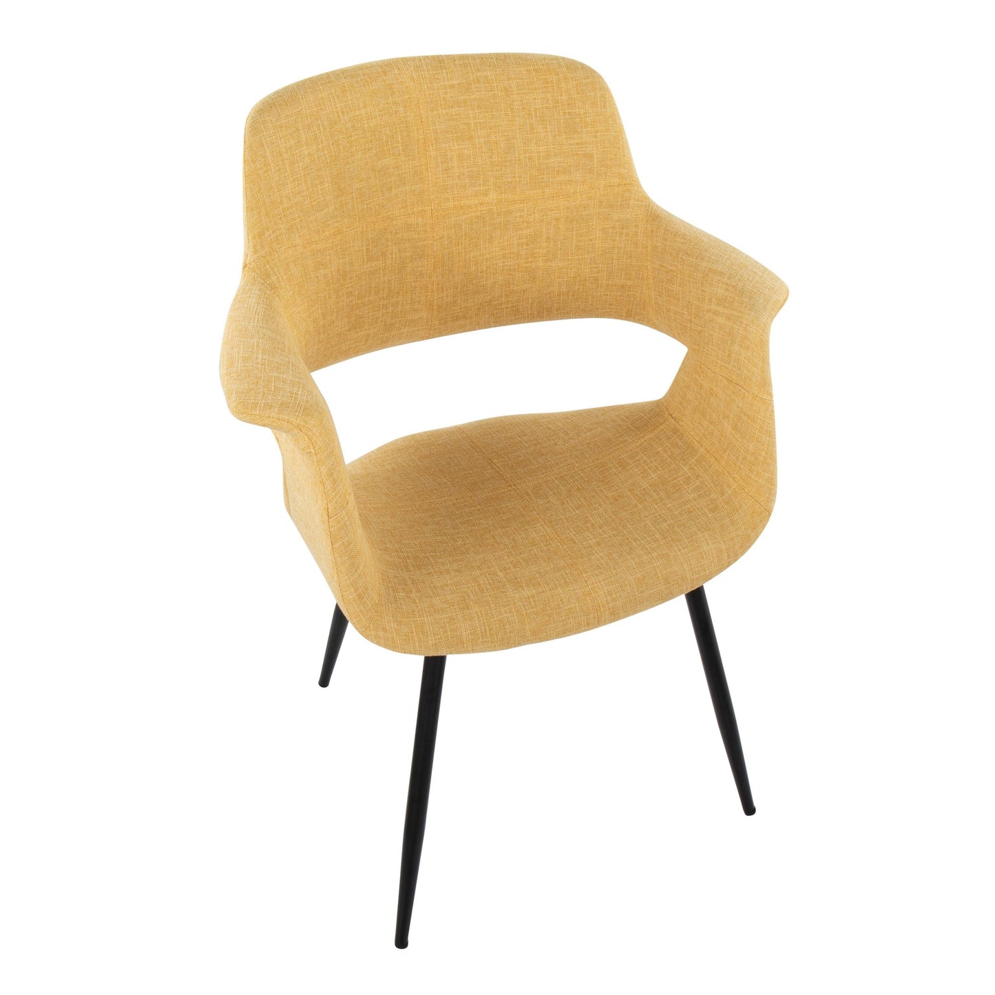 Vintage Flair Glam/Art Deco Chair in Gold Metal and Cream Fabric by LumiSource - Set of 2
