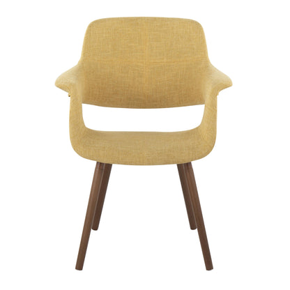 Vintage Flair Glam/Art Deco Chair in Gold Metal and Cream Fabric by LumiSource - Set of 2