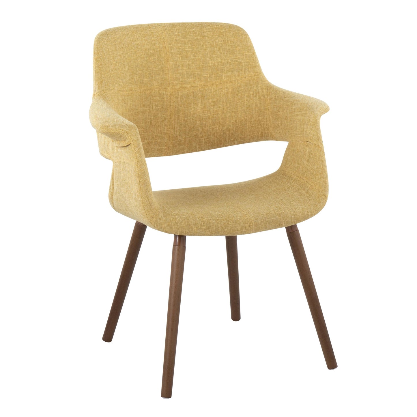 Vintage Flair Glam/Art Deco Chair in Gold Metal and Cream Fabric by LumiSource - Set of 2