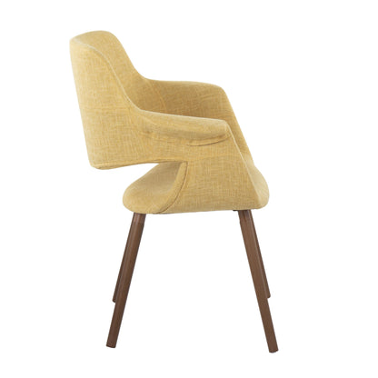 Vintage Flair Glam/Art Deco Chair in Gold Metal and Cream Fabric by LumiSource - Set of 2
