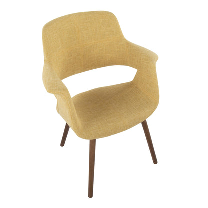 Vintage Flair Glam/Art Deco Chair in Gold Metal and Cream Fabric by LumiSource - Set of 2