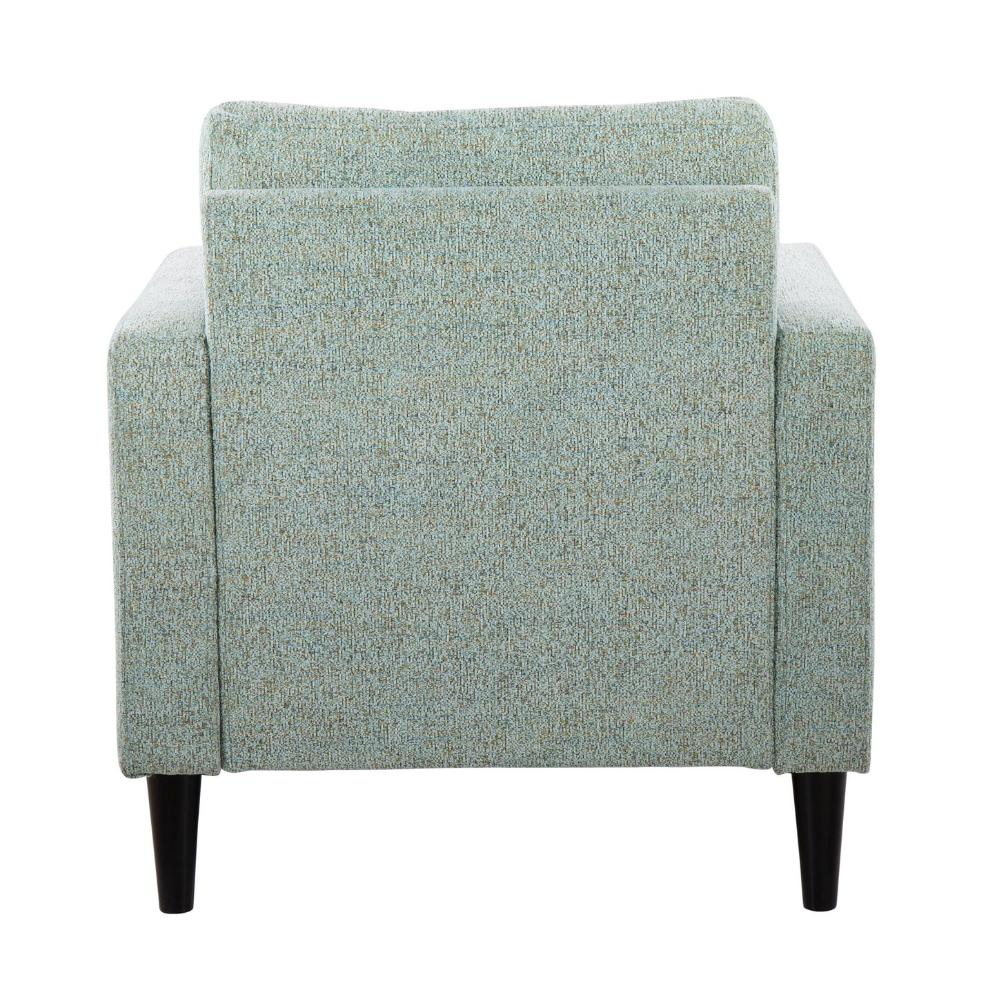 Wendy Contemporary Accent Chair in Black Wood and Grey Fabric by LumiSource