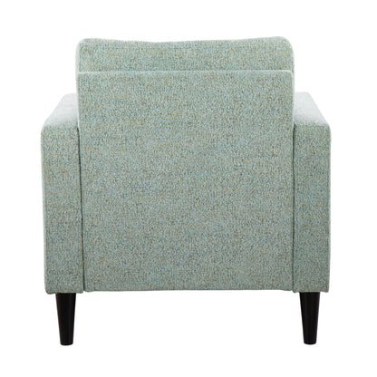 Wendy Contemporary Accent Chair in Black Wood and Grey Fabric by LumiSource