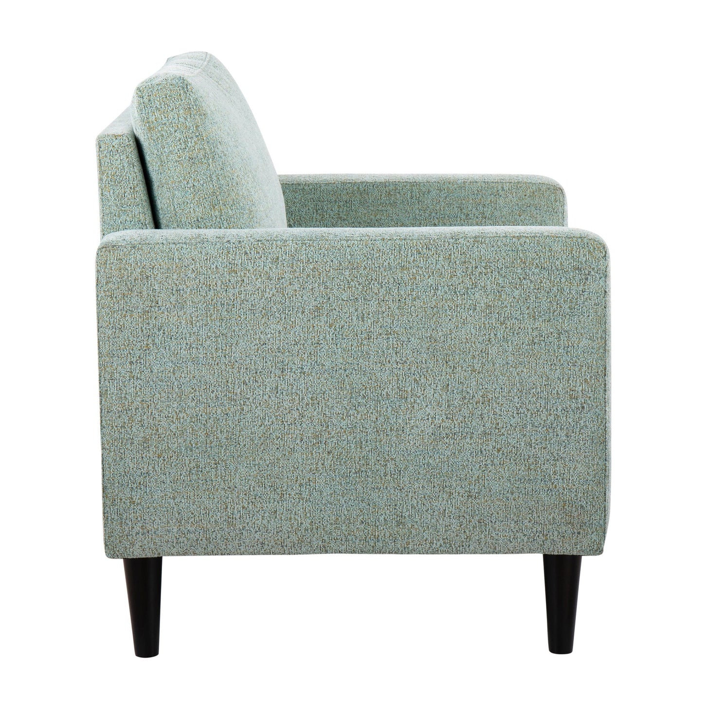 Wendy Contemporary Accent Chair in Black Wood and Grey Fabric by LumiSource