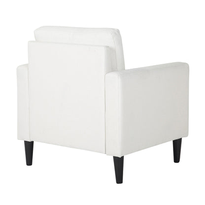 Wendy Contemporary Accent Chair in Black Wood and Grey Fabric by LumiSource