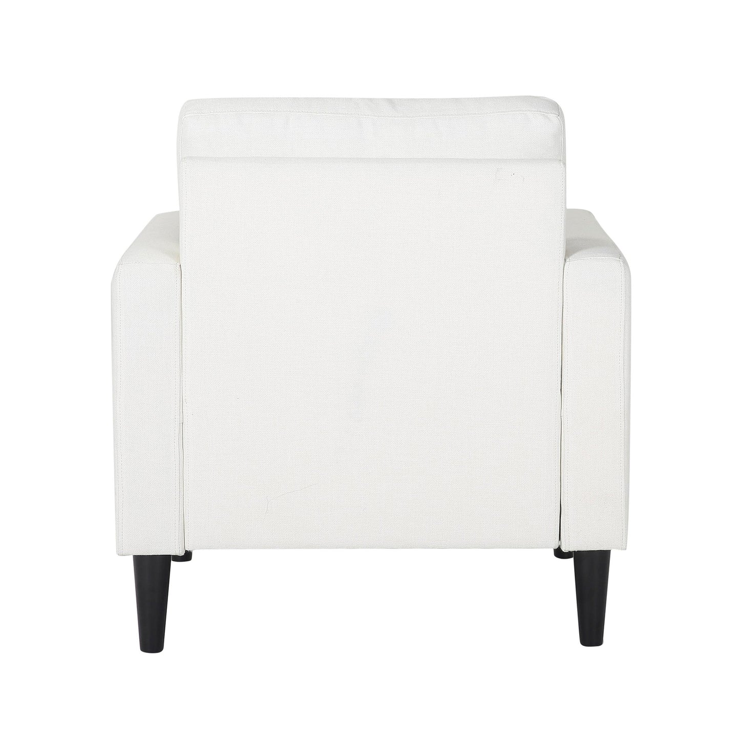 Wendy Contemporary Accent Chair in Black Wood and Grey Fabric by LumiSource