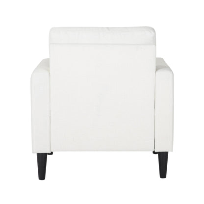 Wendy Contemporary Accent Chair in Black Wood and Grey Fabric by LumiSource
