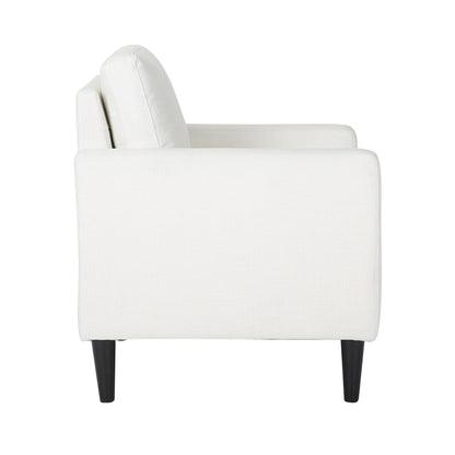 Wendy Contemporary Accent Chair in Black Wood and Grey Fabric by LumiSource