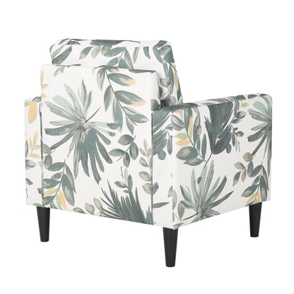 Wendy Contemporary Accent Chair in Black Wood and Grey Fabric by LumiSource