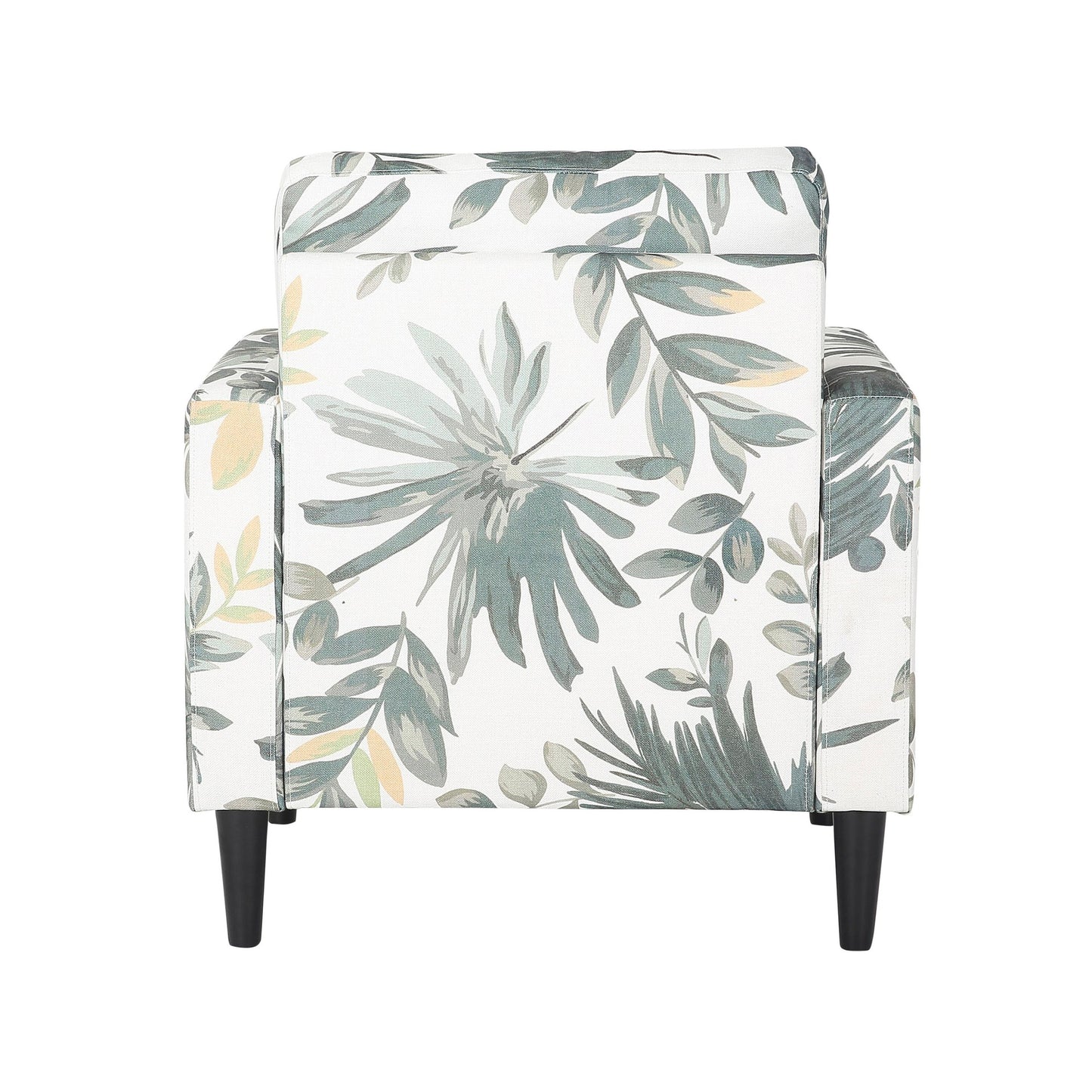 Wendy Contemporary Accent Chair in Black Wood and Grey Fabric by LumiSource