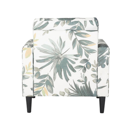 Wendy Contemporary Accent Chair in Black Wood and Grey Fabric by LumiSource
