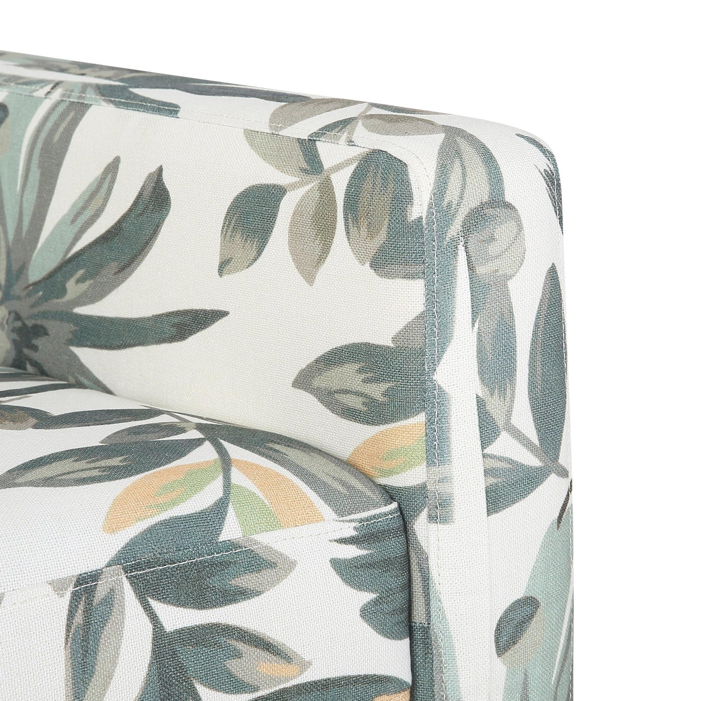 Wendy Contemporary Accent Chair in Black Wood and Grey Fabric by LumiSource