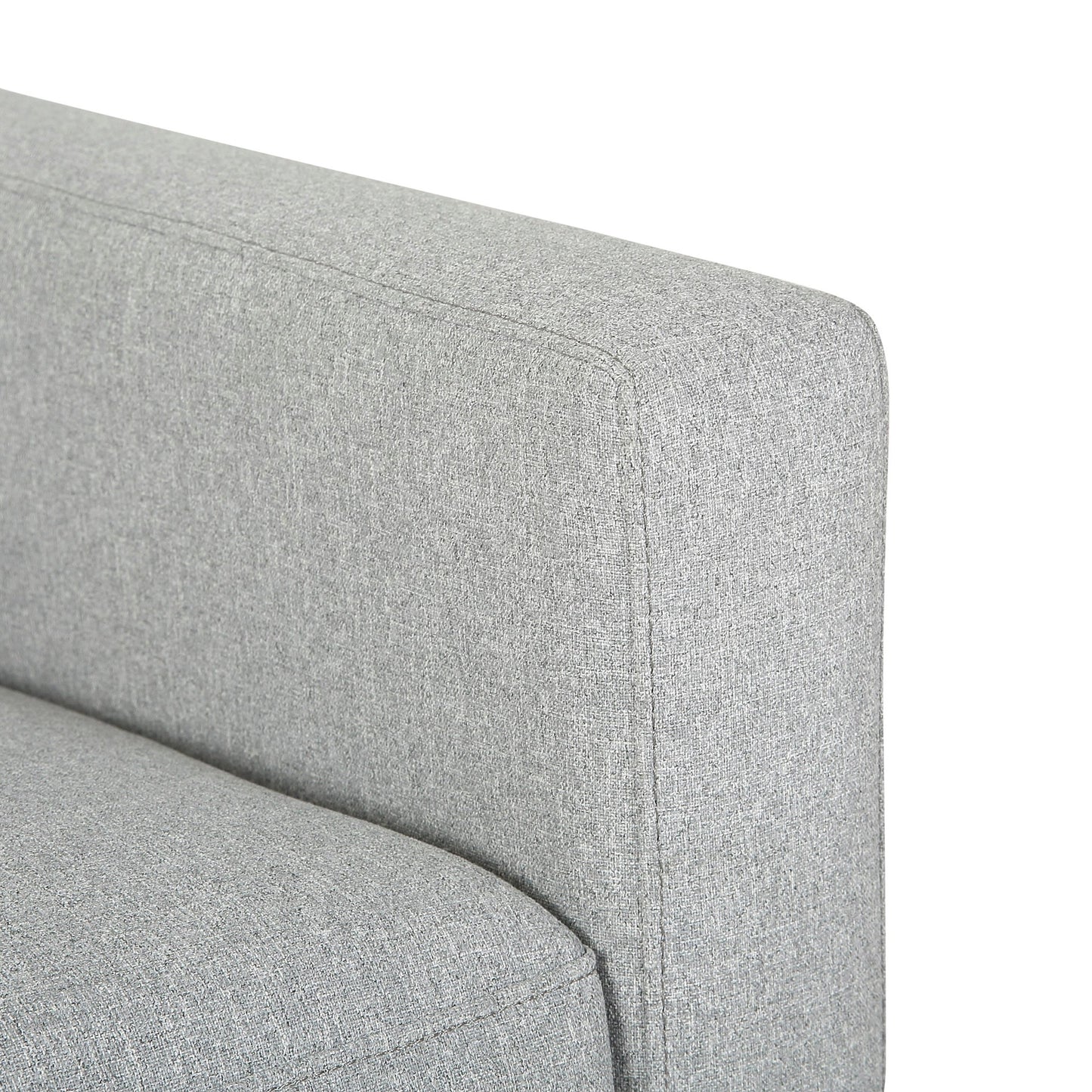 Wendy Contemporary Accent Chair in Black Wood and Grey Fabric by LumiSource