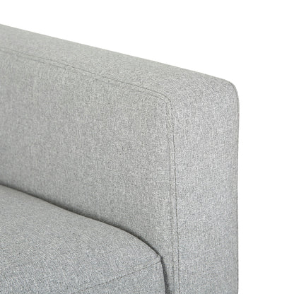 Wendy Contemporary Accent Chair in Black Wood and Grey Fabric by LumiSource